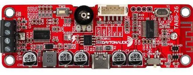 Alt view image 3 of 4 - TABB-26 Twin Pairing Bluetooth 5.0 2 x 6W Amp Board with 26650 Battery Holder/Charger