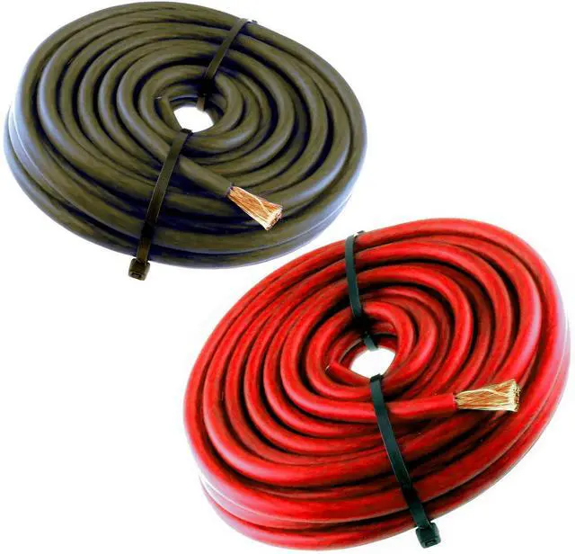 Main image of 10 Gauge AWG Wire 50 FT 25 Black 25 RED Cable Power Ground Stranded Primary