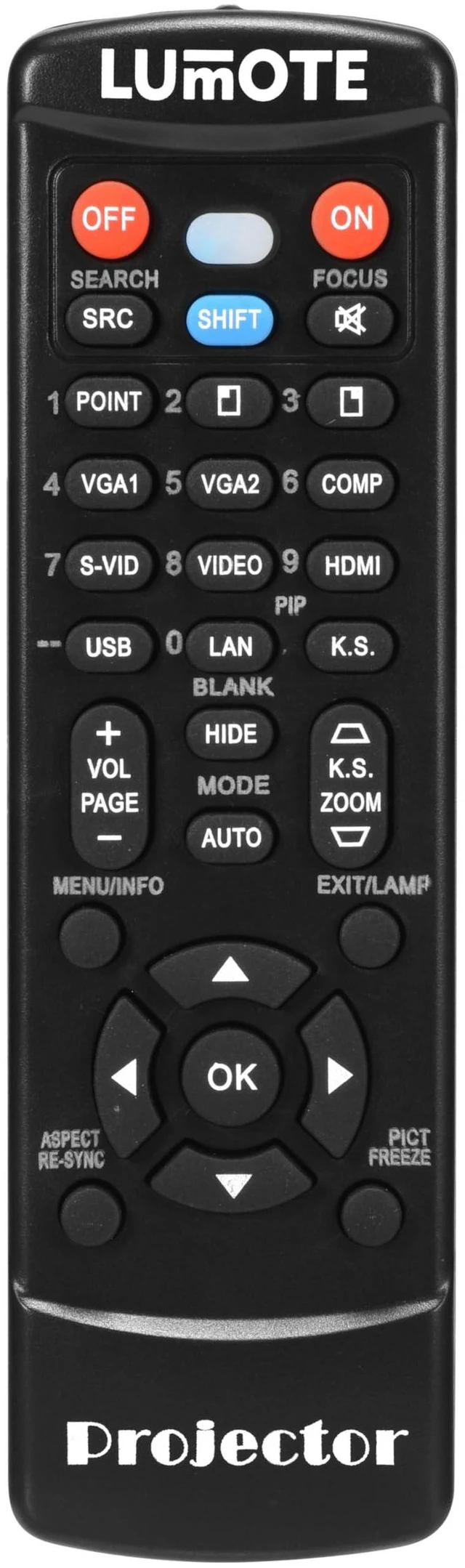Main image of Replacement Remote for NEC NP-PA500U NP-PA550W PA600X PA500X PA853W-41ZL Projector Black