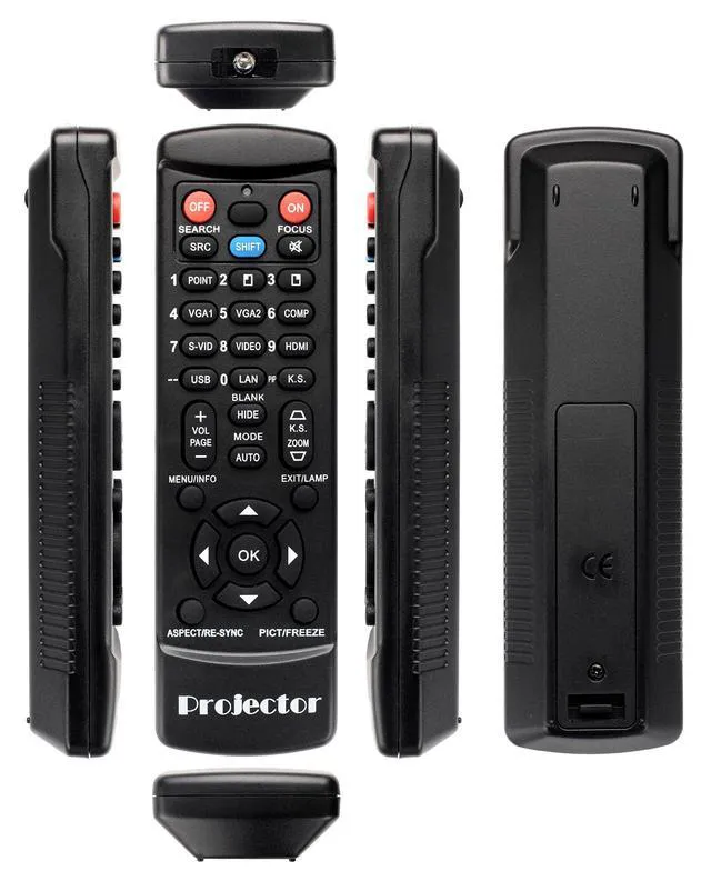 Alt view image 3 of 3 - Replacement Remote for NEC NP-PA500U NP-PA550W PA600X PA500X PA853W-41ZL Projector Black