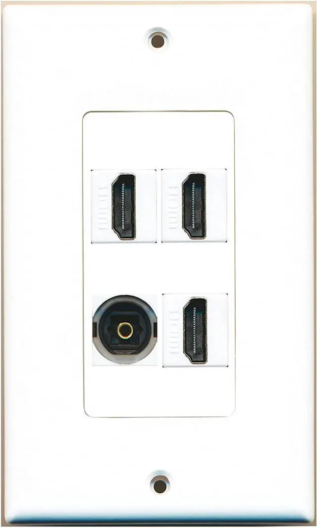 Main image of 3 Port HDMI 1 Port Toslink Wall Plate Decorative