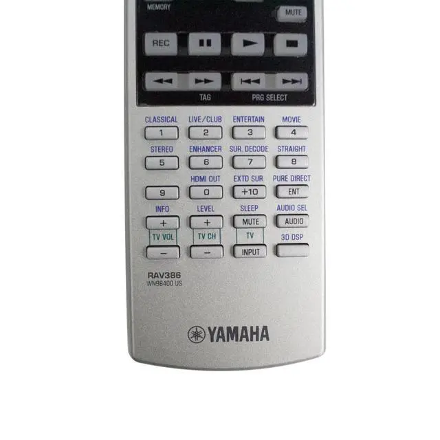 Alt view image 2 of 6 - New OEM Remote Control RAV386 WN98400 US for Yamaha RAV380 RAV381 AV Receiver