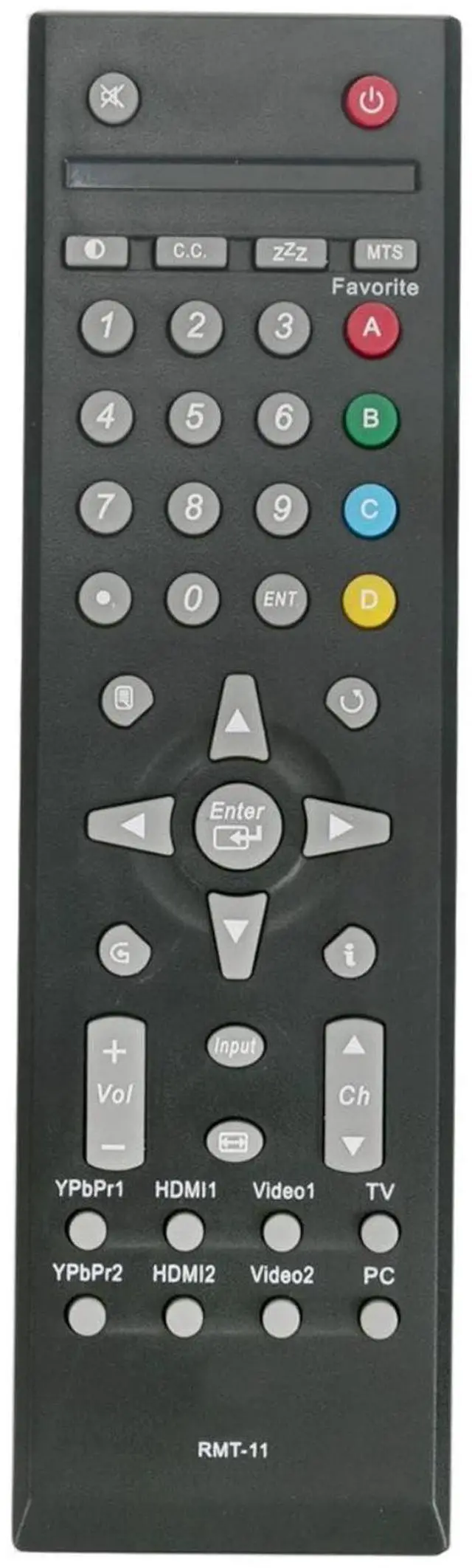 Main image of RMT-11 TV Remote Control for Westinghouse TV in Living Rooms or Rooms | Size approximately About 6 x 2 x 1 in, Replacement Remote Compatible Models LD-2655AR LD2655AR LD-2655VX LD2655VX LD2657DF