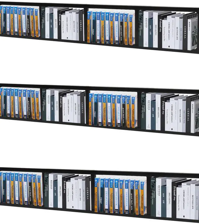 Main image of CD Storage Shelf, 34 Inch Media Storage Rack, Cube Storage Organizer Floating Shelf, Wall Mounted Video Games CD DVD Organizer Metal Shelf for Study, Bedroom,Office,Living room (3 Pcs, Black)