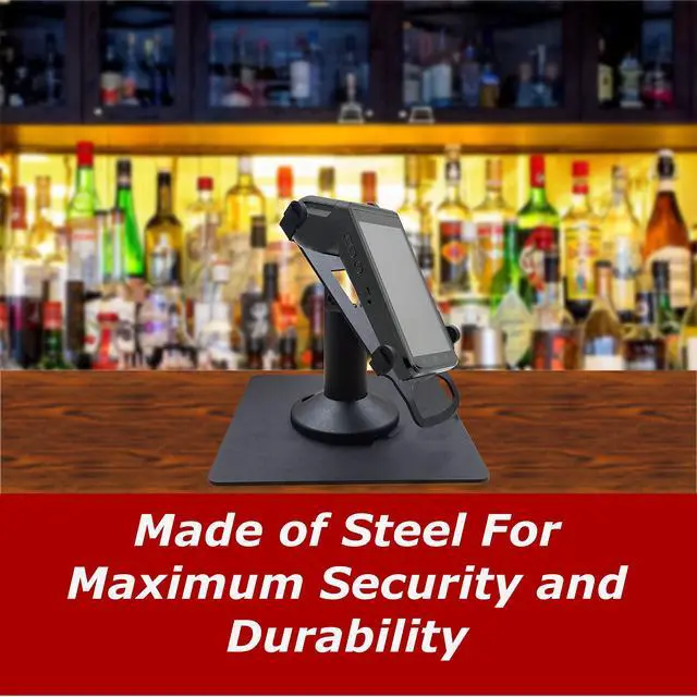 Alt view image 5 of 6 - Dejavoo QD2, QD4 & QD5 Low Freestanding Swivel and Tilt Stand with Square Plate