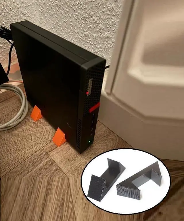 Alt view image 2 of 7 - Elevated Feet Riser Vertical Stand for Lenovo ThinkCentre M710q, M720q, M910q, M920
