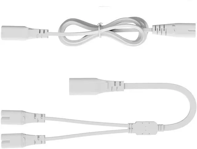 Main image of C7/C8 Y-Splitter Power Cable Kit for Gondola LED Lighting | C7 to C8 Y-split + extension cable. Plug & play, fits gondola lighting systems. UL-rated