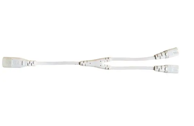 Alt view image 4 of 7 - C7/C8 Y-Splitter Power Cable Kit for Gondola LED Lighting | C7 to C8 Y-split + extension cable. Plug & play, fits gondola lighting systems. UL-rated