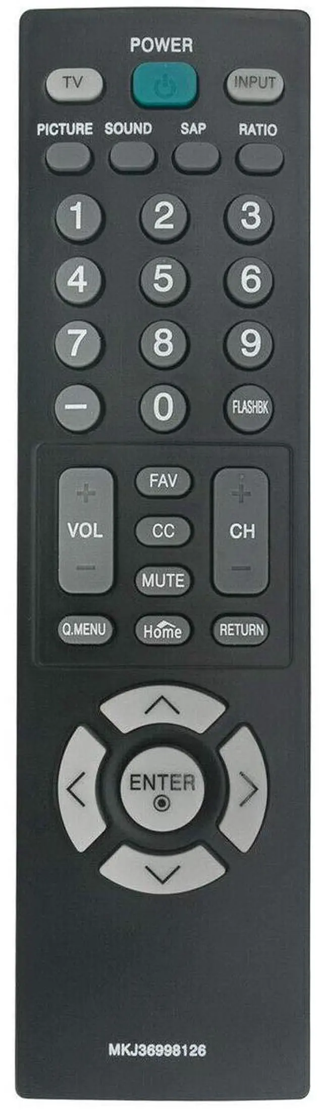 Main image of New MKJ36998126 Replaced Remote Control for LG TV 32LV2400 42LV4400 47LV4400 55LV4400