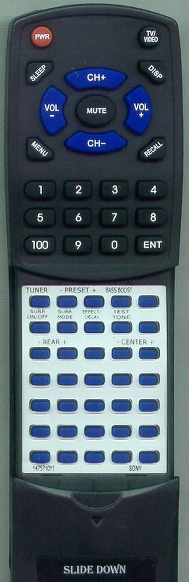 Main image of Replacement Remote Control for Sony STRDE425, STRV220, HTD600, RMU302, STRDE325