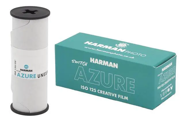Main image of Switch Azure 125 Creative Color Negative 120 Roll Film, ISO | 125 ISO color negative film with 120 roll format for creative photography, color shifting and artistic effects
