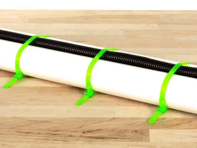 Alt view image 4 of 4 - 12 Inch Fluorescent Green Standard Releasable Cable Tie - 100 Pack