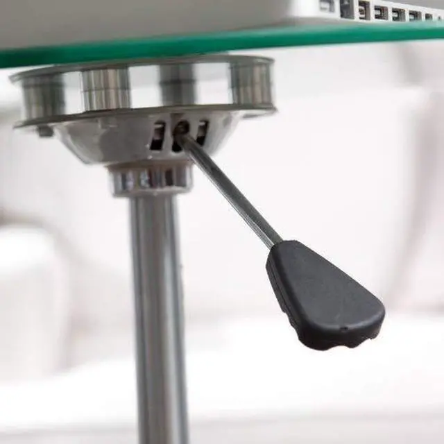 Alt view image 3 of 5 - Clear Glass and Aluminum Laptop Stand with Casters