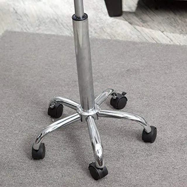 Alt view image 4 of 5 - Clear Glass and Aluminum Laptop Stand with Casters