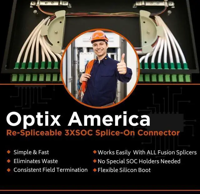 Alt view image 3 of 6 - Optix America Fiber Optic Universal & Reusable LC, SC 3X Splice-ON CONNECTORS | Pack of 10. (LC, OM1 Multimode)