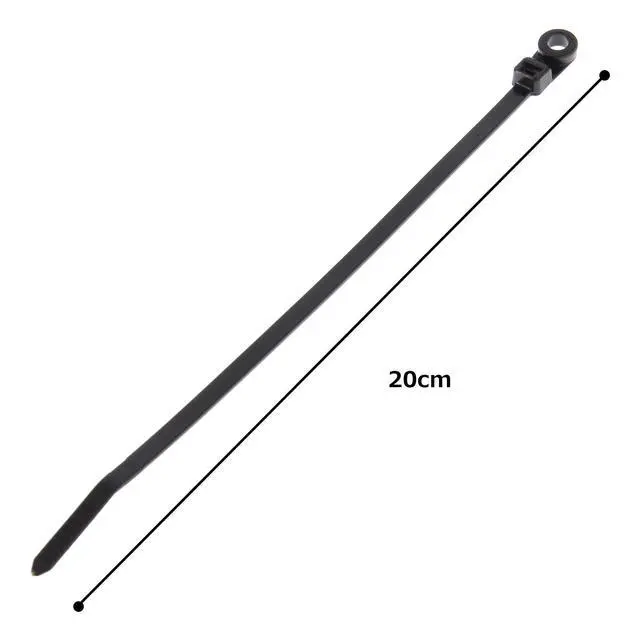 Alt view image 3 of 4 - PLC2S-S6-C0 Pan-Ty Locking Clamp Tie, Standard, #6 Screw, 7.9-Inch Length, Weather Resistant Nylon 6.6, Black (100-Pack)