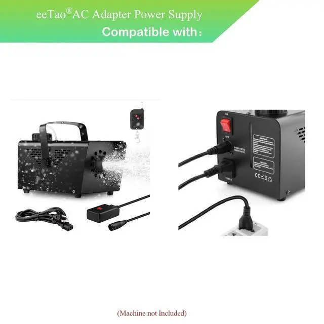 Alt view image 2 of 4 - 3-Prong 110V- 240V AC Power Cord Charging Cable Compatible with YeeSite Snow Machine Snowflake Making Machine 800W Artificial Fake Snow Machine Power Supply