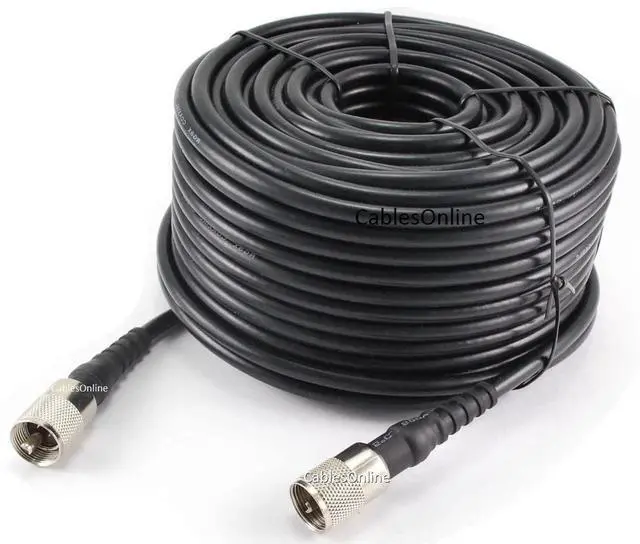Main image of CablesOnline 125ft RG8x Coax UHF (PL259) Male to Male 50 ohm Premium Grade Antenna Cable (R-U125)