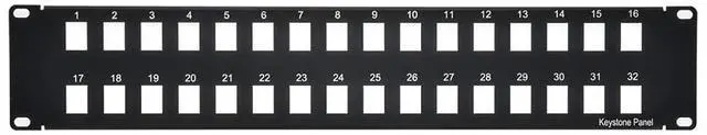 Main image of Blank Panel for Keystone Jack, 2U, 32 Port, 5 Pack