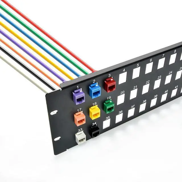 Alt view image 2 of 2 - Blank Panel for Keystone Jack, 3U, 48 Port, 5 Pack