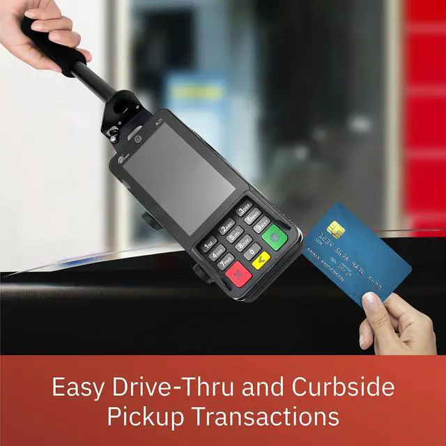 Alt view image 4 of 6 - Standard Drive-Thru Black Handheld Mount and Bracket for Pax A35 PIN Pad, 18", (V1)