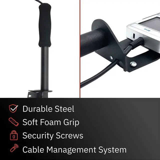 Alt view image 5 of 6 - Standard Drive-Thru Black Handheld Mount and Bracket for Pax A35 PIN Pad, 18", (V1)