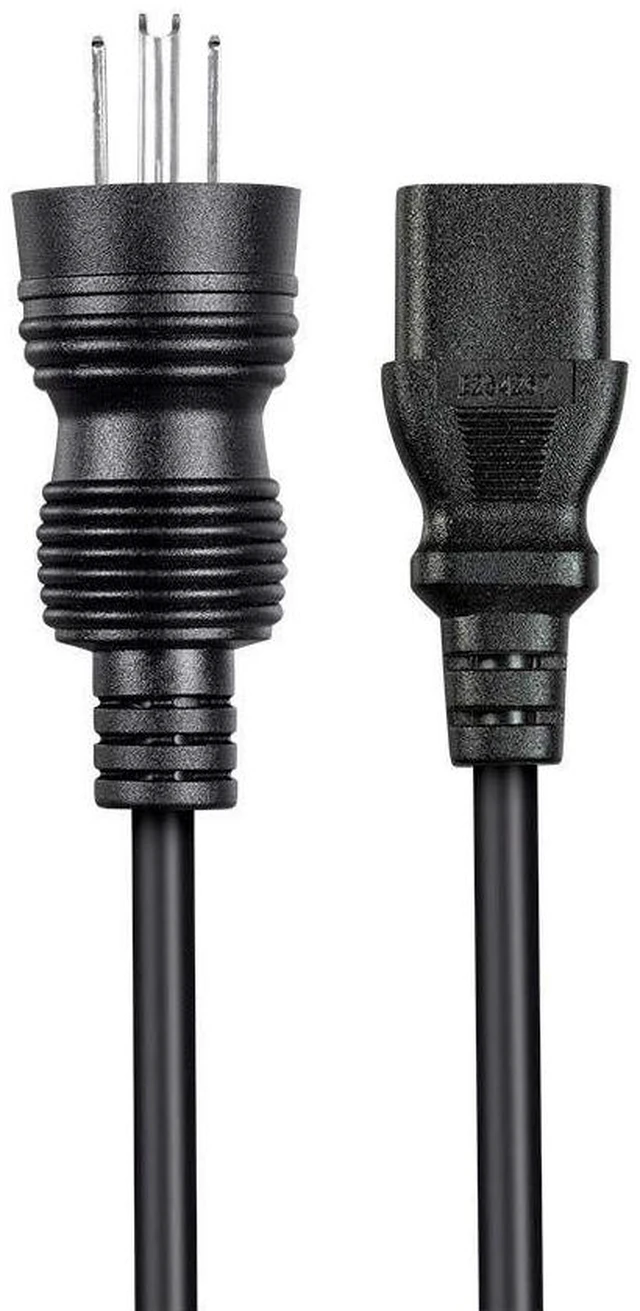 Main image of Hospital-Grade Power Cord - 10 Feet - Black | NEMA 5-15P to IEC-320-C13 | 16AWG | 10A