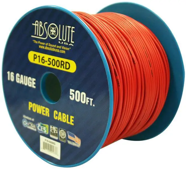 Main image of P16-500RD 16 Gauge 500-Feet Spool Primary Power Wire Cable (Red)