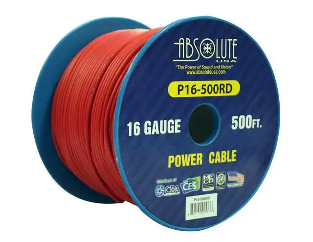 Alt view image 3 of 6 - P16-500RD 16 Gauge 500-Feet Spool Primary Power Wire Cable (Red)