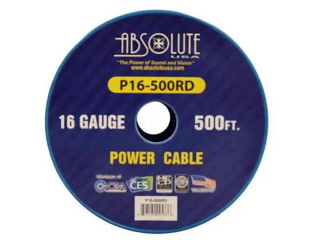 Alt view image 2 of 6 - P16-500RD 16 Gauge 500-Feet Spool Primary Power Wire Cable (Red)