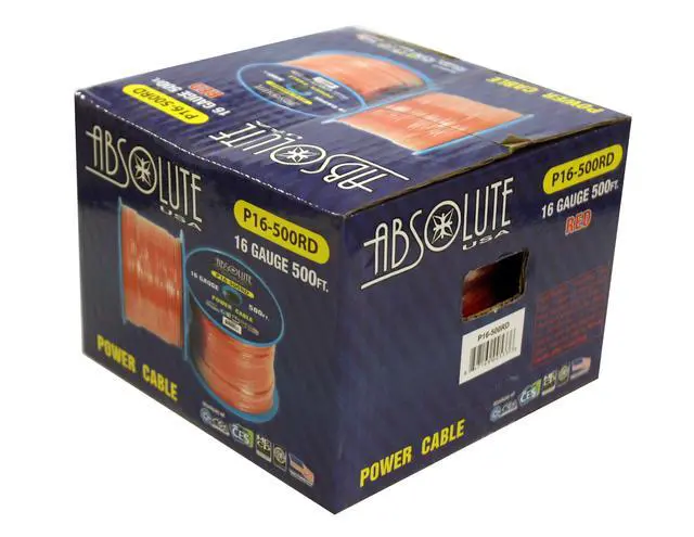 Alt view image 4 of 6 - P16-500RD 16 Gauge 500-Feet Spool Primary Power Wire Cable (Red)