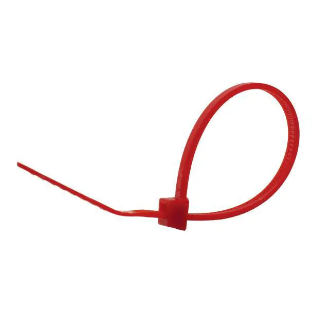 Alt view image 4 of 5 - 4 Inch Cable Ties, 18 Pound Tensile Strength, Made in the USA, MS3367-4-0, UL Listed, CSA Certified, CE and RoHS Compliant (10, Red)