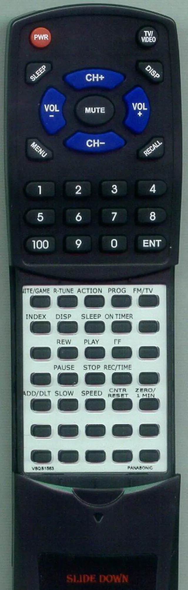 Main image of Replacement Remote Control for PANASONIC PVM1368, PVM1348, CTV21L5, VSQS1564, PVM2038