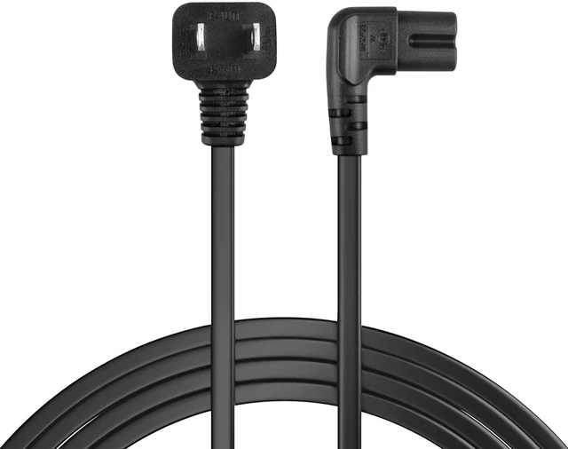 Main image of 6ft UL Listed 2-Prong Power Cord Compatible with LED LCD TV Vizio Samsung LG Sharp Wall AC Power Cord