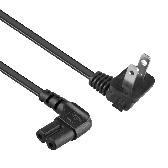 Alt view image 4 of 5 - 6ft UL Listed 2-Prong Power Cord Compatible with LED LCD TV Vizio Samsung LG Sharp Wall AC Power Cord