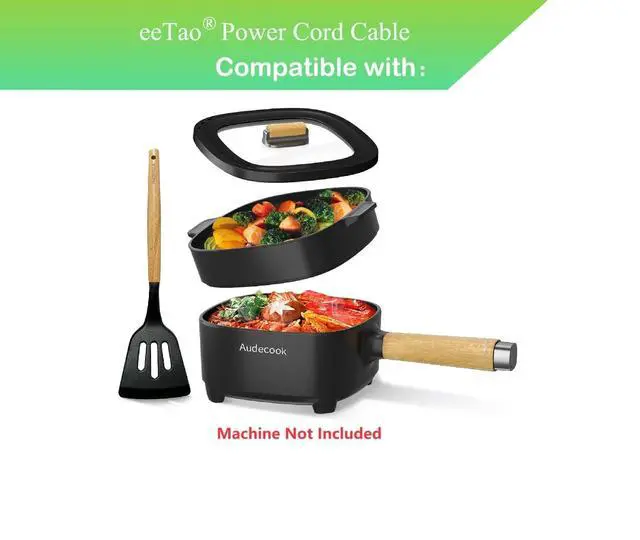 Alt view image 2 of 4 - 3-Prong 110 V- 240 V AC Power Cord Charging Cable Compatible with Audecook WD-1020B WD1020B 2L Electric Hot Pot 800W Portable Travel Cooker Power Supply