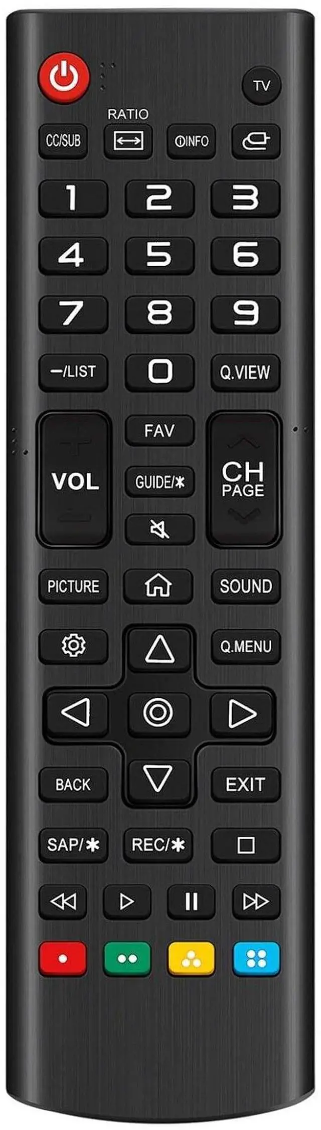 Main image of Replacement TV Remote Control Controller for LG 27LP615B-PU 27LP600B-P 27LQ615S-PU 27LQ600S-WU.AUS 27 Inch Full HD IPS TV