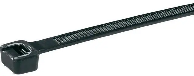 Main image of PLT1M-C0 Pan-Ty Cable Tie, Weather Resistant Nylon 6.6, Miniature Cross Section, Curved Tip, 18lbs Min Tensile Strength,.87" Max Bundle Diameter,.043" Thickness,.098" Width, 3.9" Length (Pack of 100)