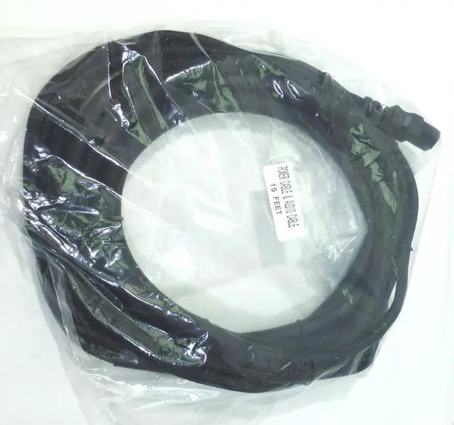 Main image of 15 Ft / 4.54M Siamese Cable AC Power & XLR Audio Cable for Power Speakers