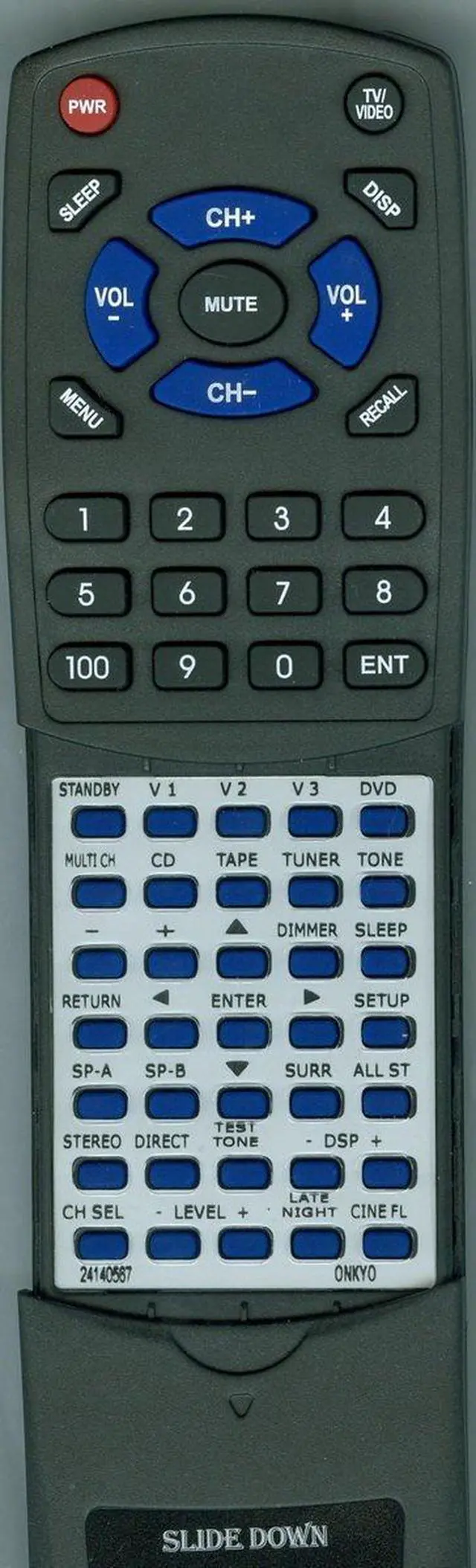 Main image of Replacement Remote Control for ONKYO TXSR502, 24140567, RC567M