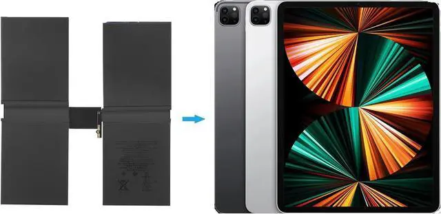 Alt view image 2 of 7 - A2387 Battery for iPad Pro 12.9" 5th/6th Gen (2021/2022) A2378 A2379 A2461 A2462