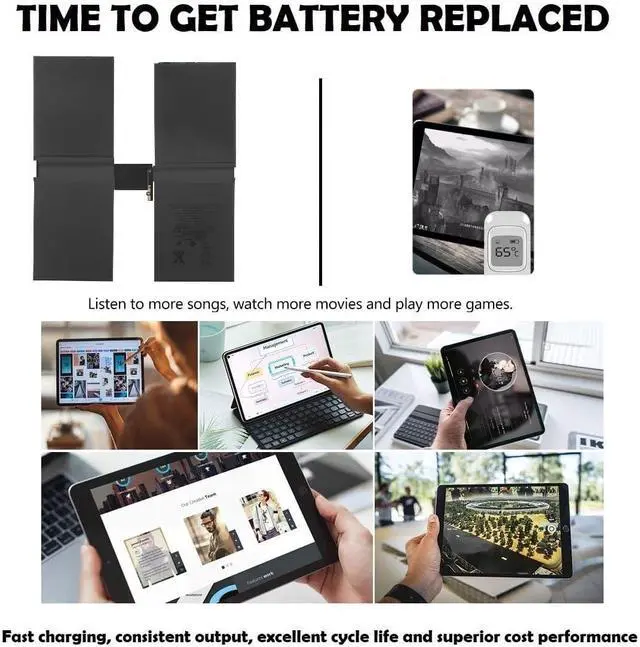 Alt view image 5 of 7 - A2387 Battery for iPad Pro 12.9" 5th/6th Gen (2021/2022) A2378 A2379 A2461 A2462