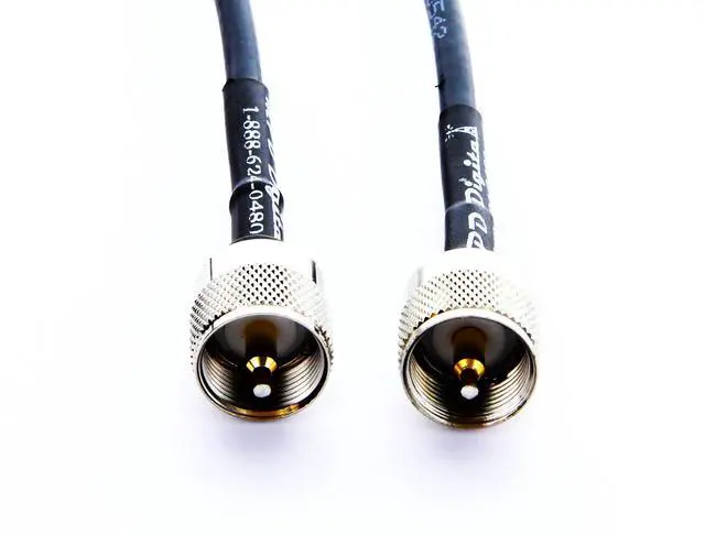 Main image of USA Made RG-59 75-Ohm M17/29 Coaxial Scanner Antenna Trucker CB Cable with Uhf PL259 Connectors, 12ft
