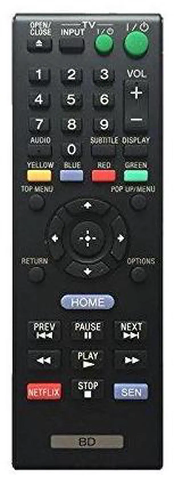 Main image of Replacement Remote Control for RMT-B118A fits for Sony Blu-Ray DVD Player BDP-S5100 BDP-S590 BDP-BX18 BDP-S185 BDP-BX3100 BDP-S390 BDP-S5100