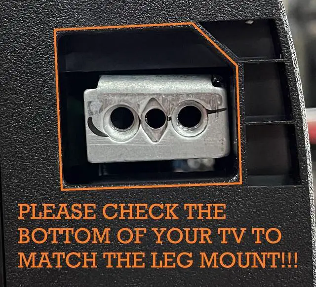 Alt view image 6 of 7 - Replacement Base Tabletop TV Stand Legs Compatible with Onn Model 100012588 Screws Included, Easy Installation