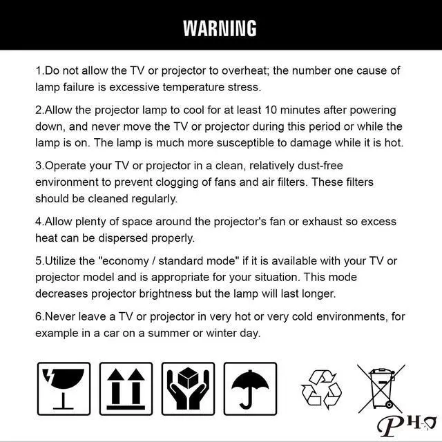 Alt view image 5 of 5 - Original 915B441001 Replacement TV Lamp with Housing for Mitsubishi WD-65C10, WD-73C10, WD-73638, WD-73738, WD-73838, WD-82738, WD-82838 (Powered by Osram P-VIP)