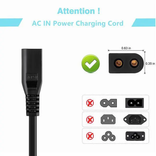 Alt view image 3 of 4 - Power Supply Cord Cable Lead for Janome Newhome DC2013 DC2014 DC3018 DC3050 DC4030P