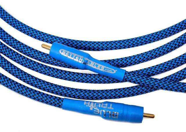 Main image of Blue Truth Digital Coax Cable - High-End, High-Performance, Silver/Copper Hybrid, Low-Capacitance, Premium Coaxial Cable (RCA Cable) - 3 Feet