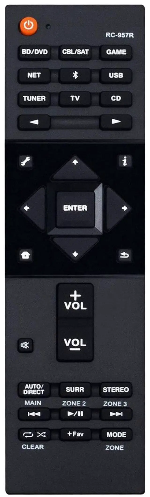 Main image of Replacement Remote Control Controller for Pioneer VSX935 VSX-935 7.2 Channel Network AV Receiver