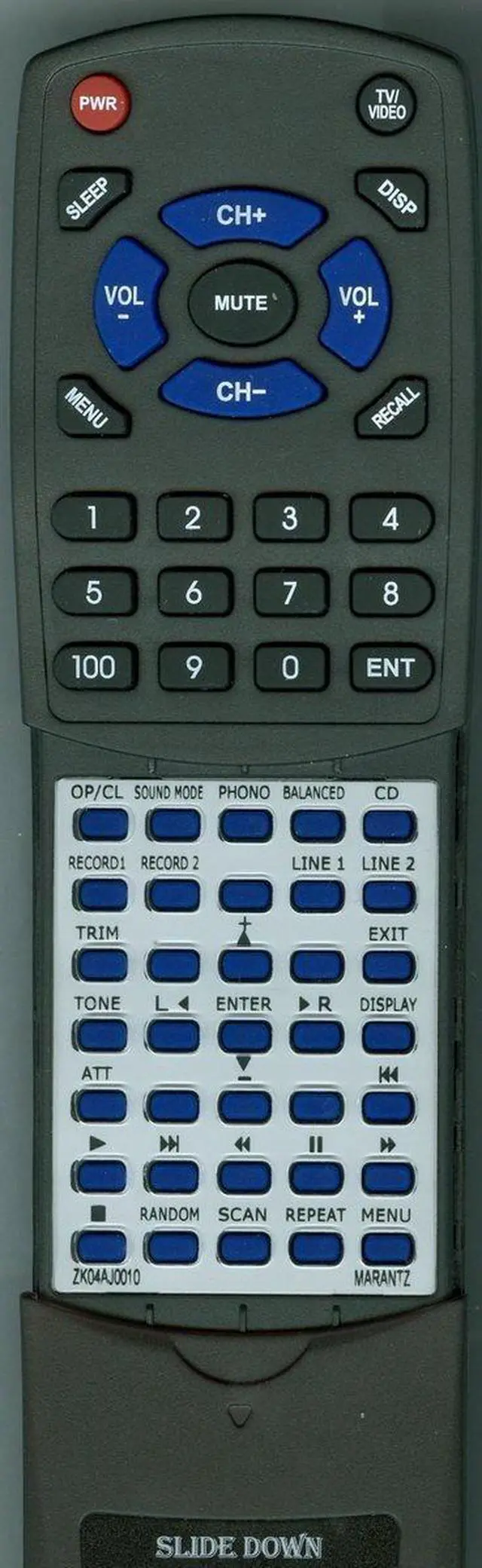 Main image of Replacement Remote Control for MARANTZ ZK04AJ0010, RC11PMS1, PM15S1, PM11S1, PM11S2, RC-11PMS1